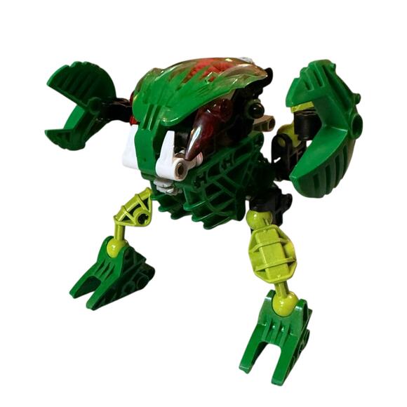 Vintage LEGO BIONICLE Lehvak Green Red 8564 Set with Canister Complete Set - Picture 2 of 13